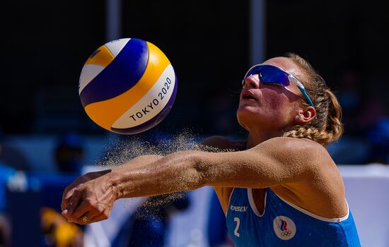 Олимпиада-2020. Пляжный волейбол. Женщины. Макрогузова/Холомина - Граудиня/Кравченок