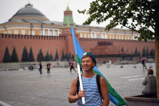 Празднование Дня ВДВ в Москве 