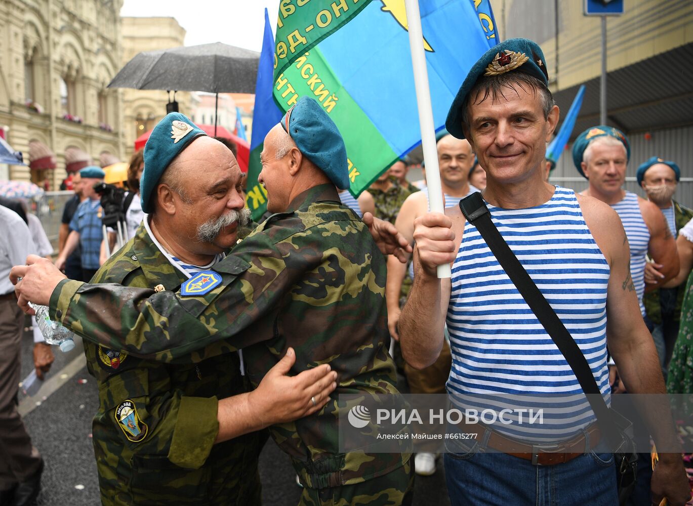 Празднование Дня ВДВ в Москве 