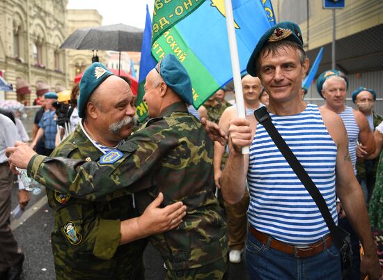 Празднование Дня ВДВ в Москве 