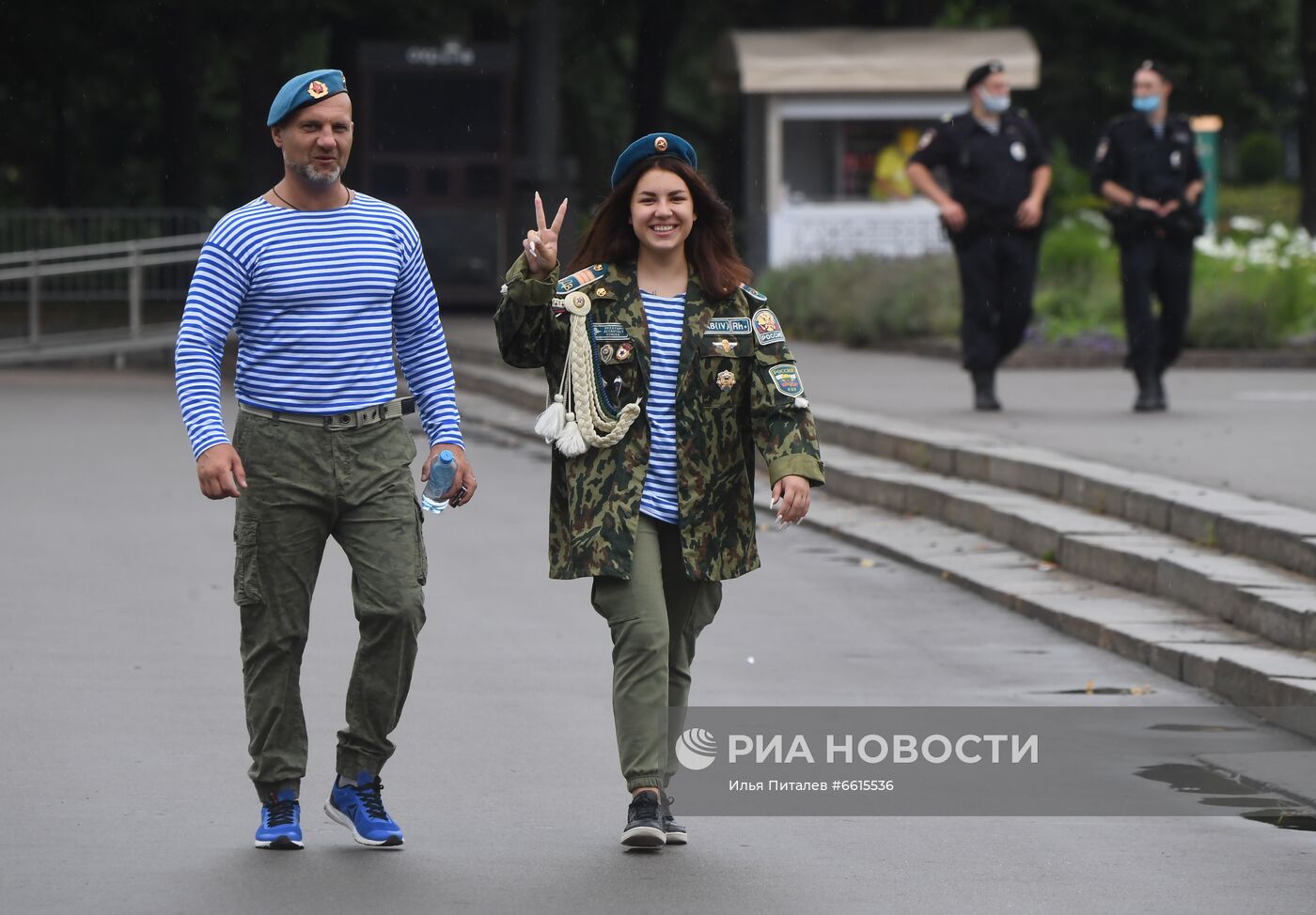 Празднование Дня ВДВ в Москве 