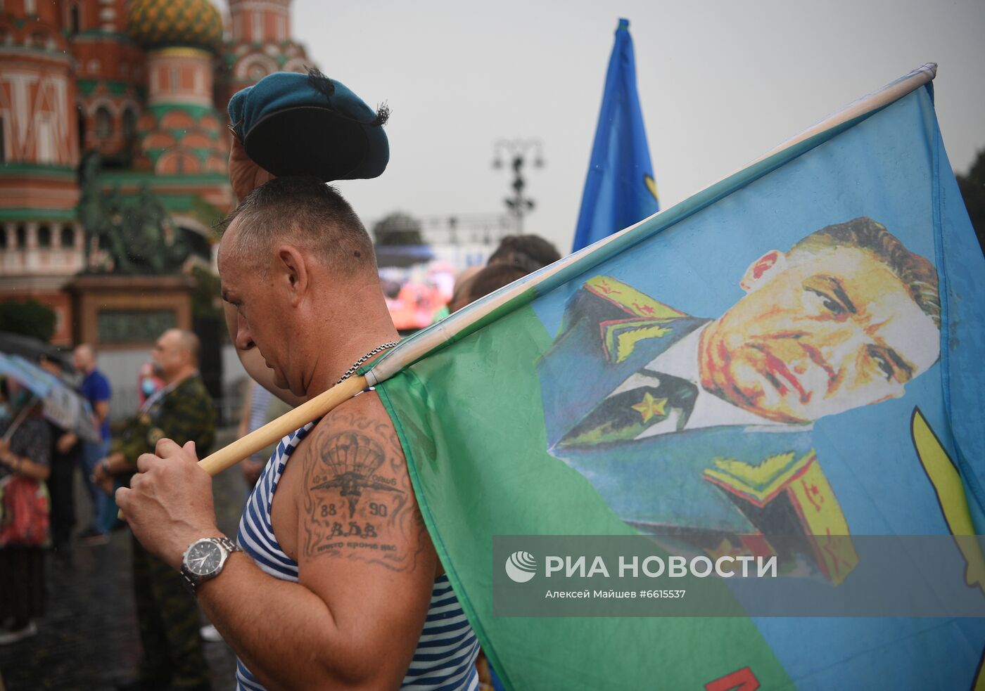 Празднование Дня ВДВ в Москве 