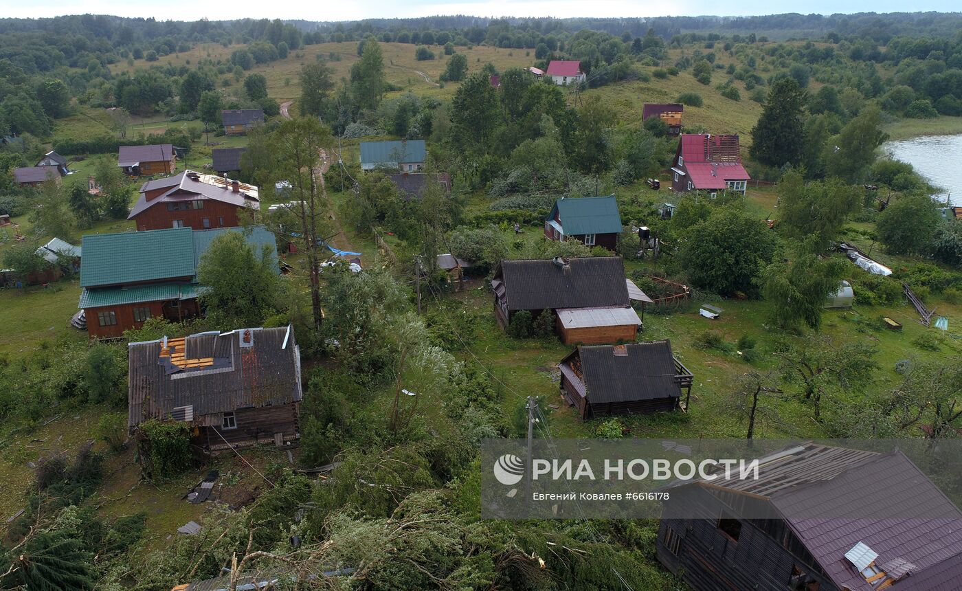 Последствия урагана в Тверской области