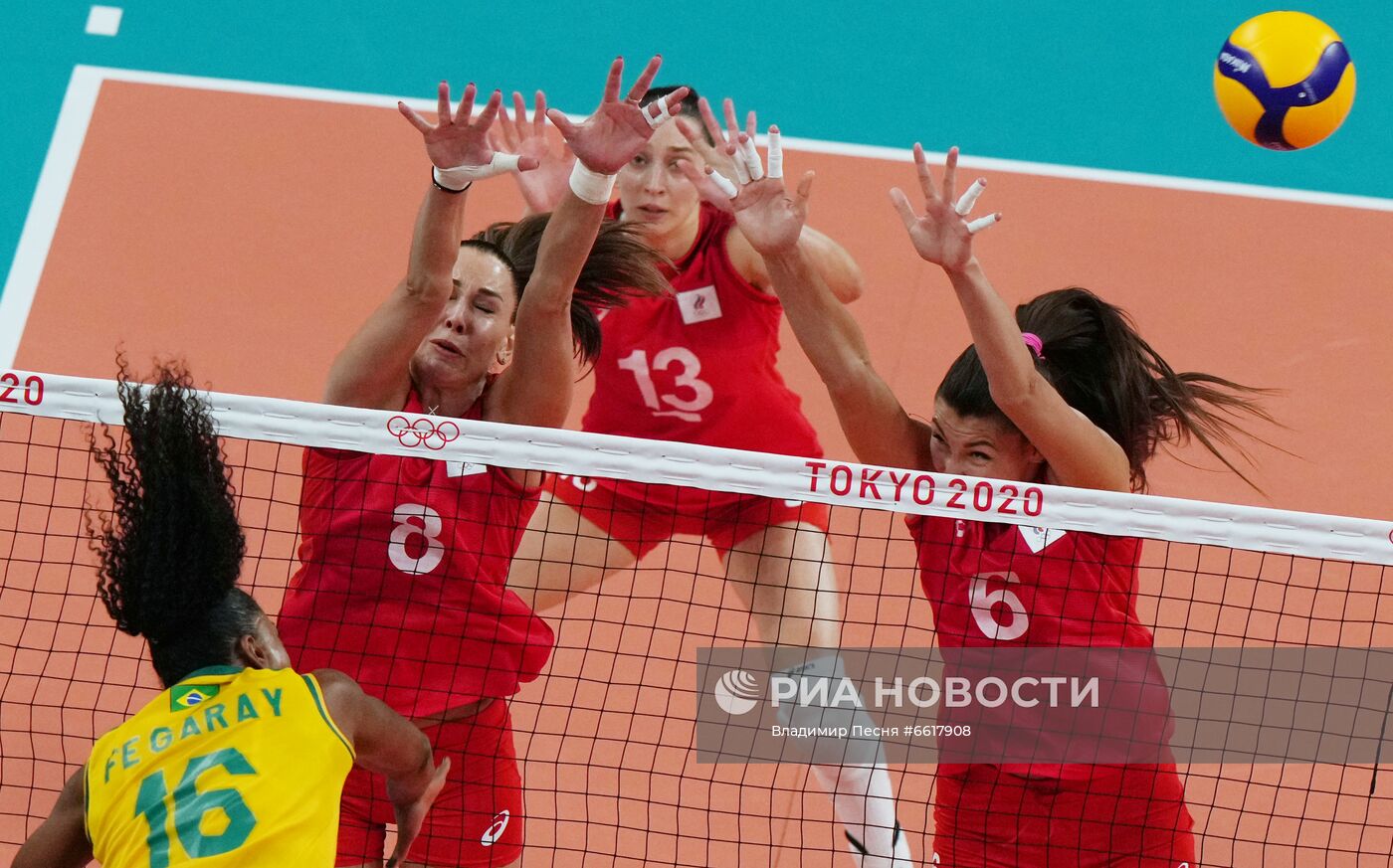 Олимпиада-2020. Волейбол. Женщины. Матч Бразилия - Россия