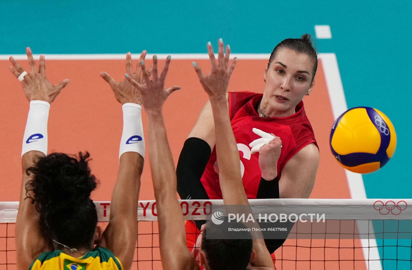 Олимпиада-2020. Волейбол. Женщины. Матч Бразилия - Россия