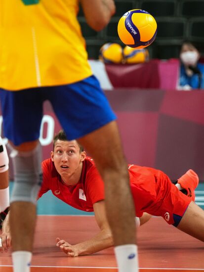 Олимпиада-2020. Волейбол. Мужчины. Матч Бразилия  Россия