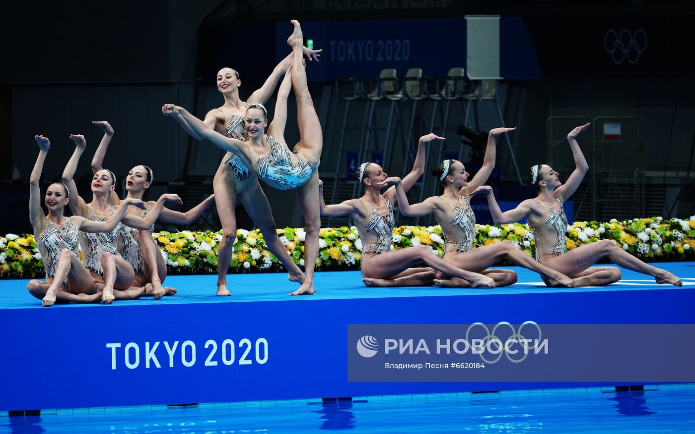 Олимпиада-2020. Синхронное плавание. Группа. Техническая программа