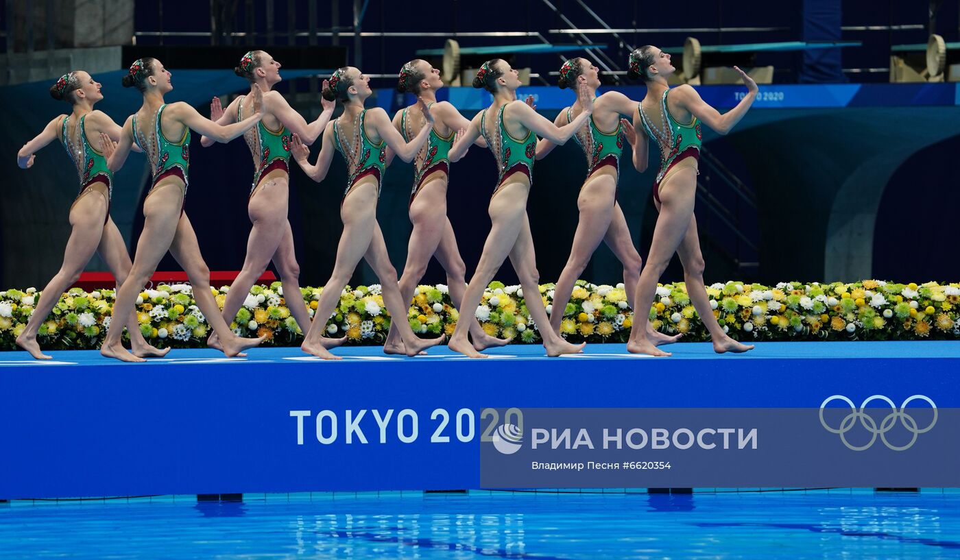 Олимпиада-2020. Синхронное плавание. Группа. Техническая программа