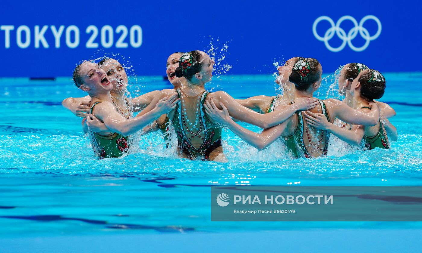 Олимпиада-2020. Синхронное плавание. Группа. Техническая программа