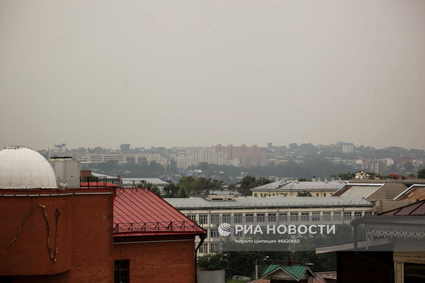 Смог от якутских лесных пожаров дошёл до Иркутска