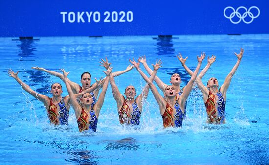 Олимпиада-2020. Синхронной плавание. Группа. Произвольная программа