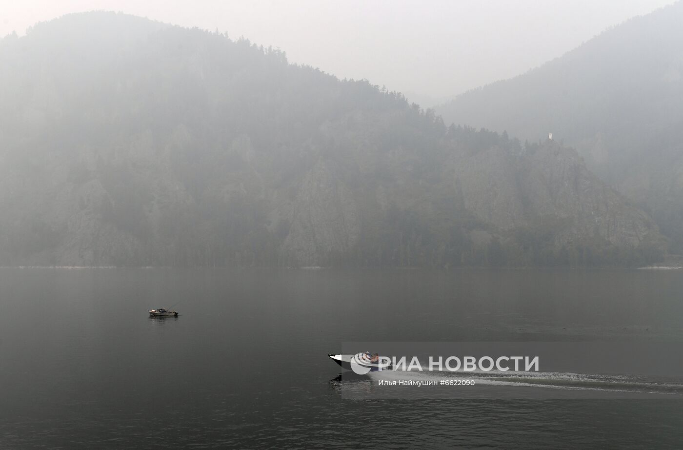 Дым в Красноярске от лесных пожаров в Якутии