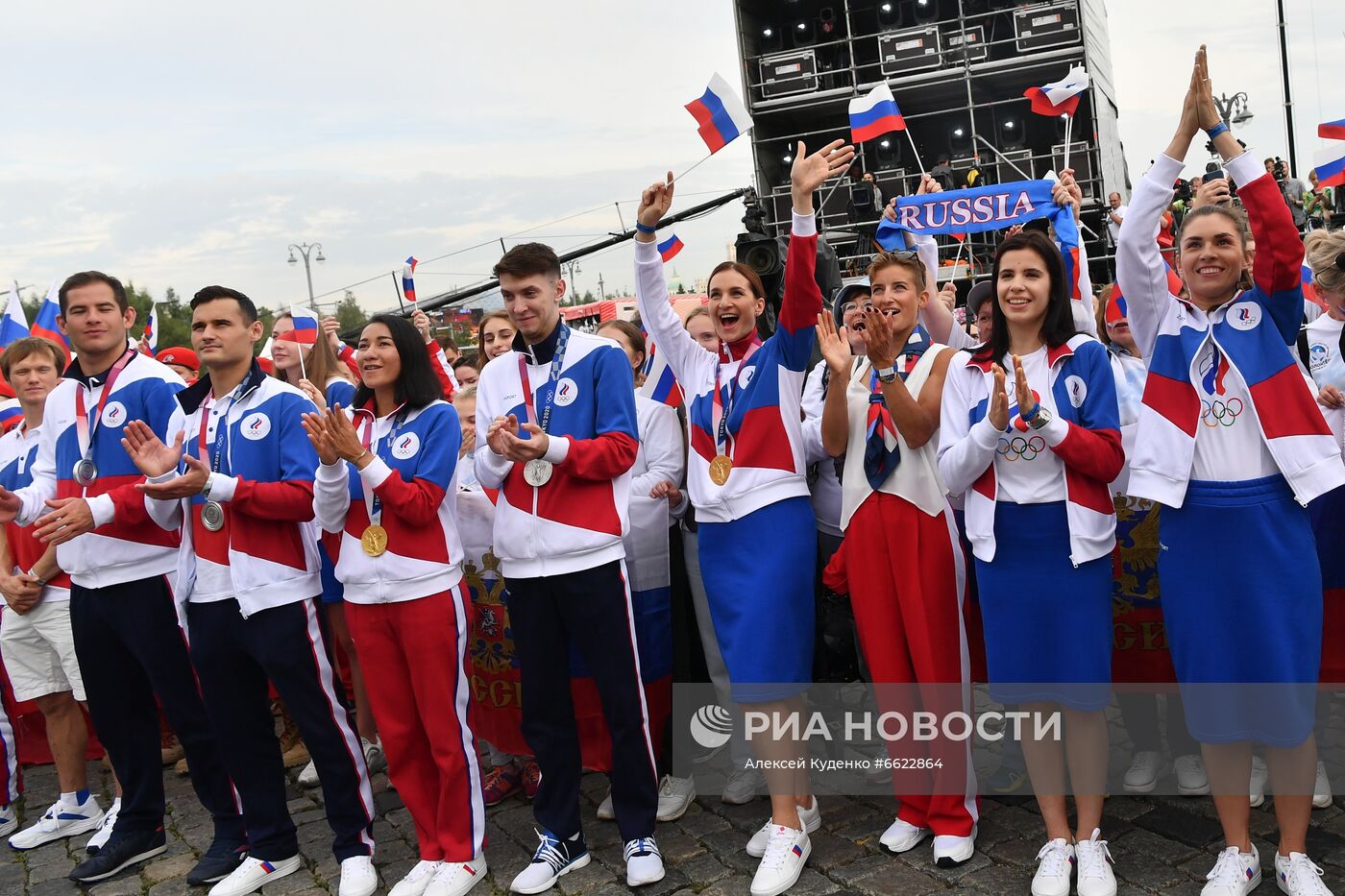 Концерт в честь олимпийской сборной России на Красной площади