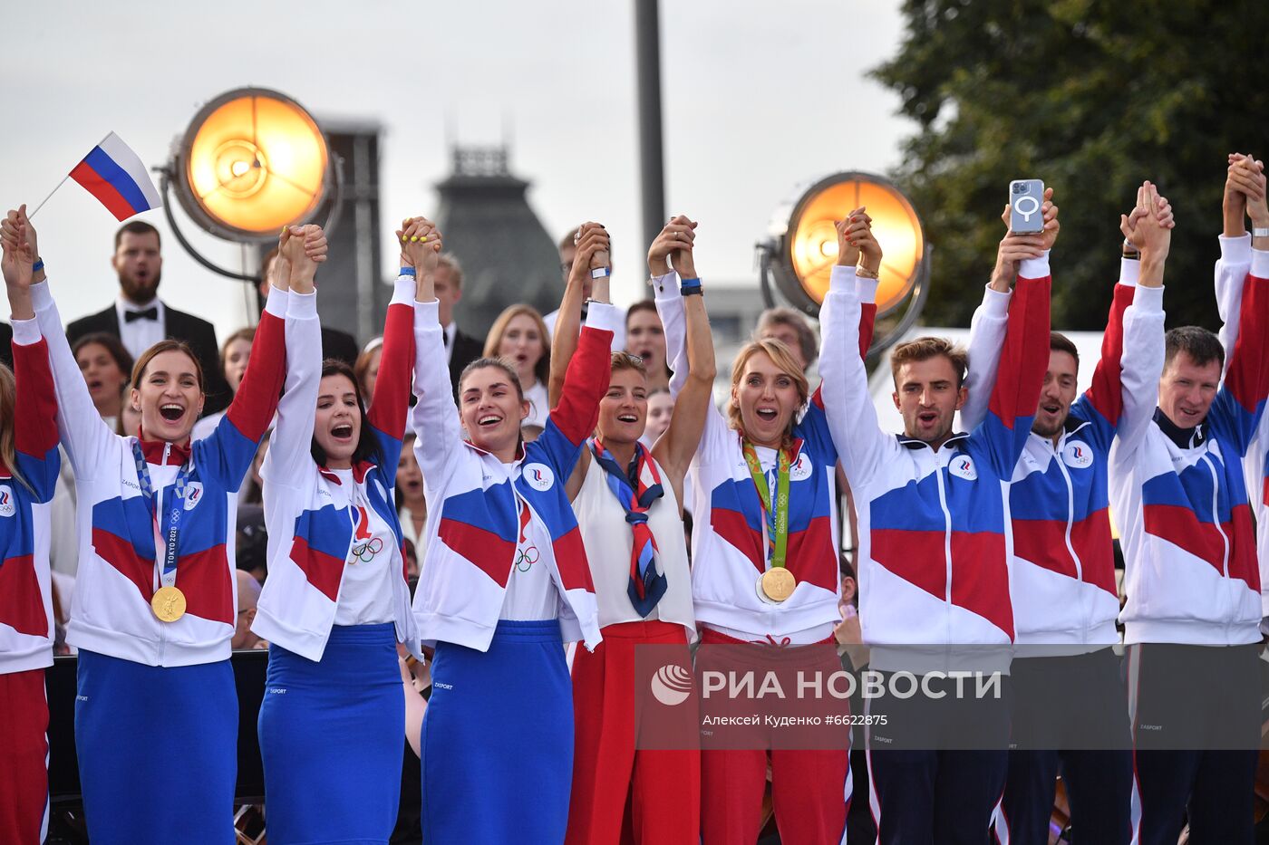 Концерт в честь олимпийской сборной России на Красной площади