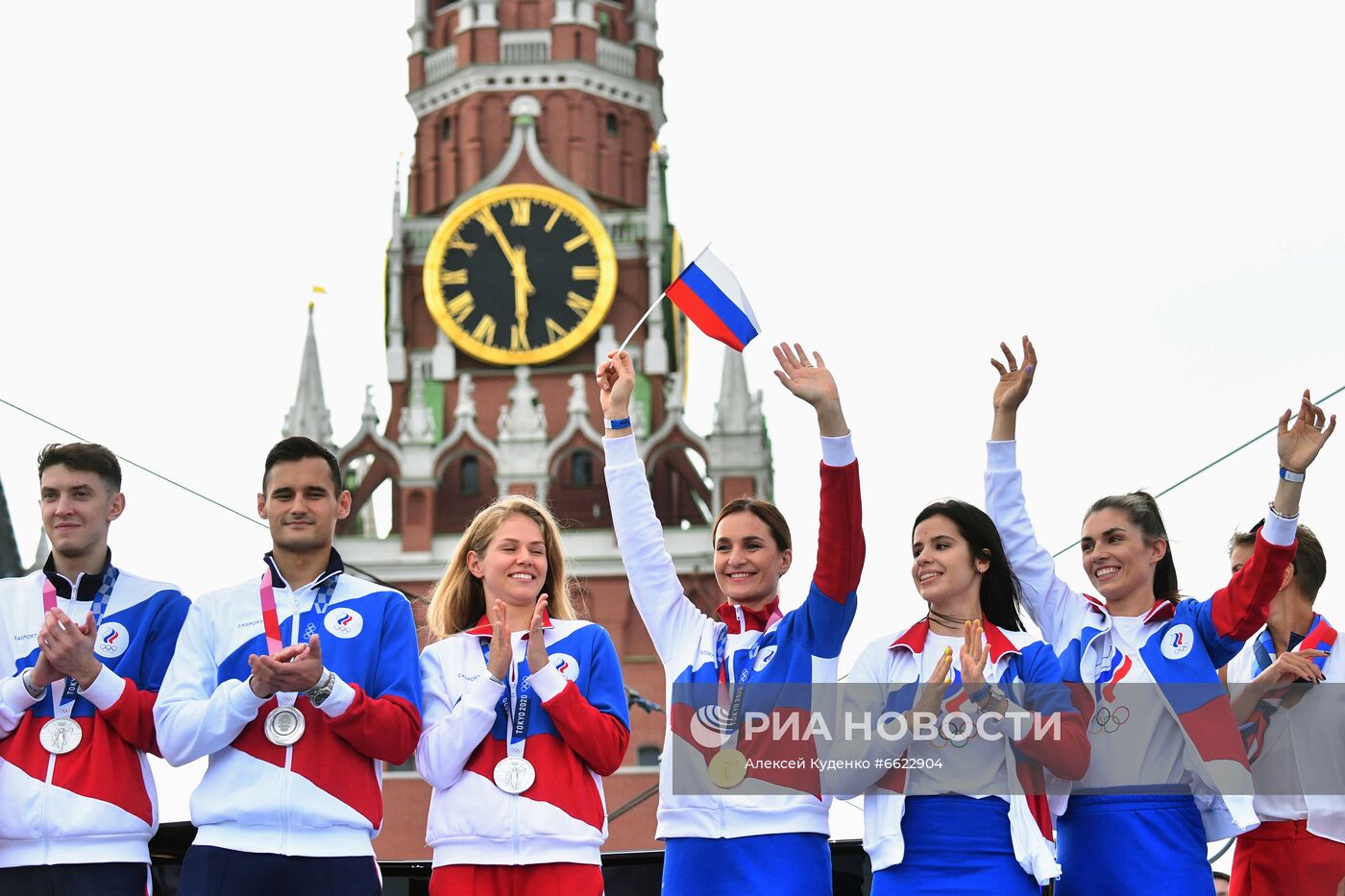 Концерт в честь олимпийской сборной России на Красной площади