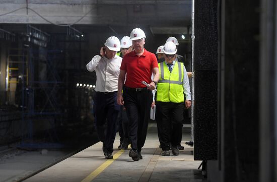 Строительство станции метро "Кунцевская"