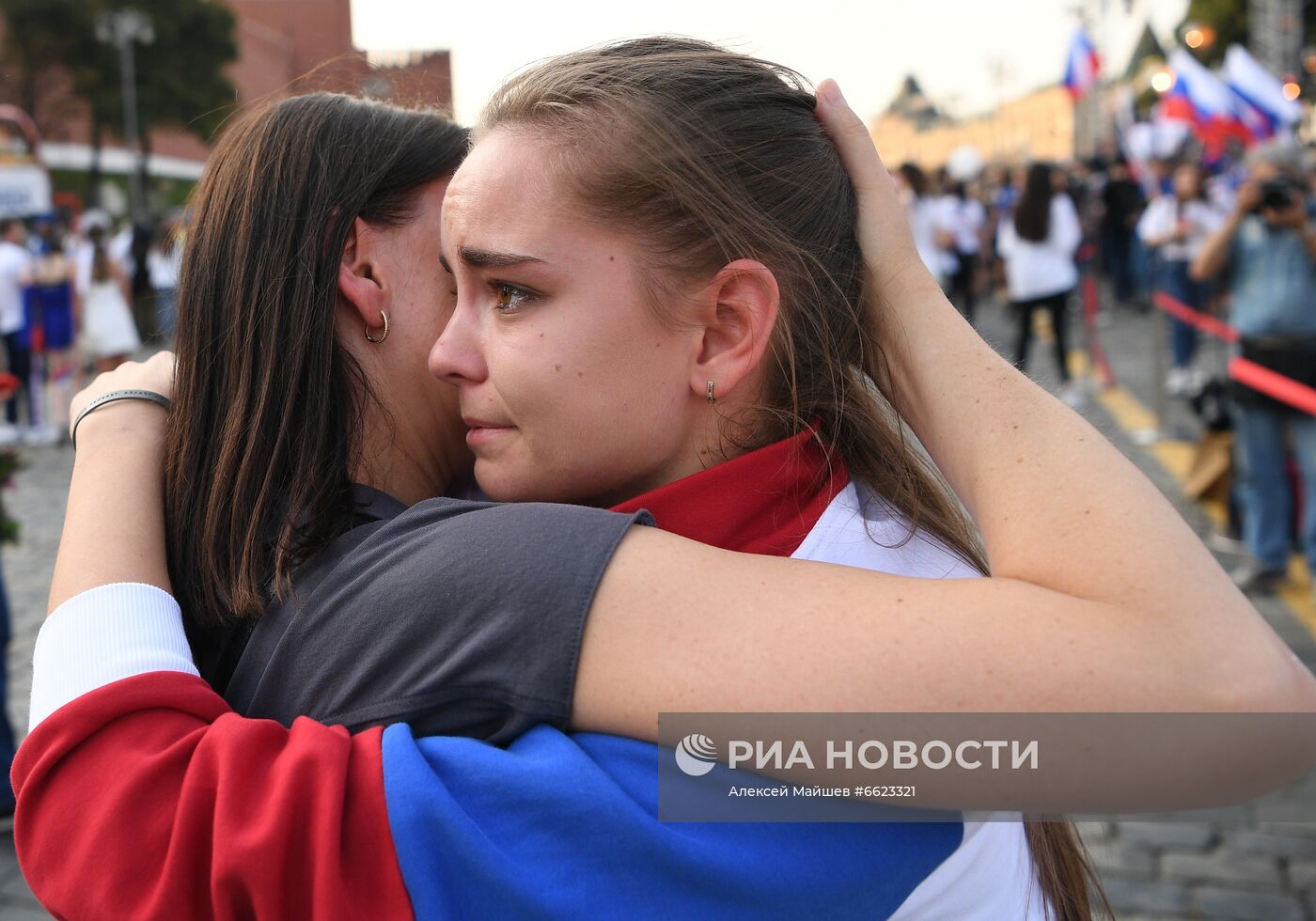 Торжественная встреча олимпийцев на Красной площади