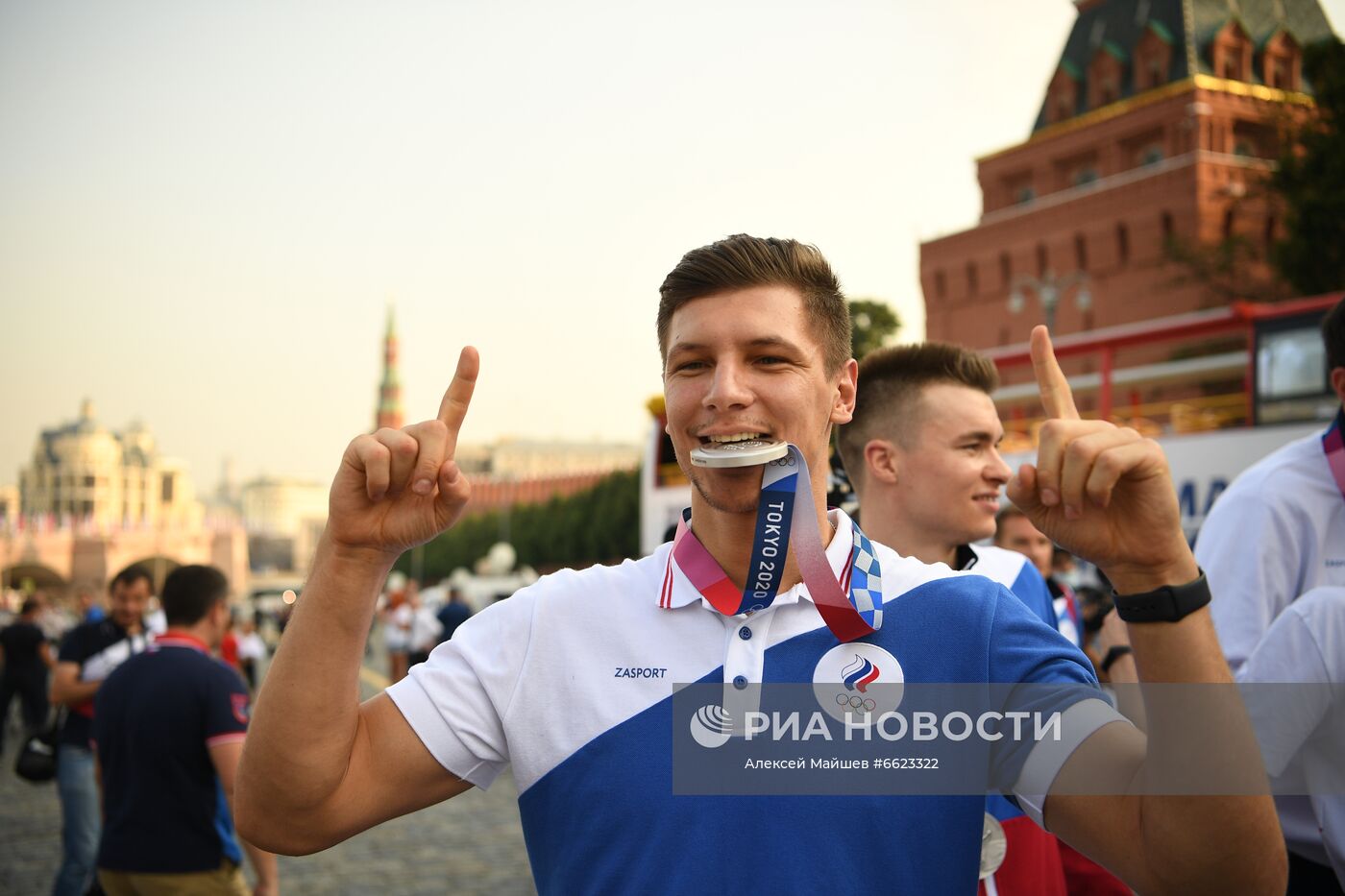 Торжественная встреча олимпийцев на Красной площади