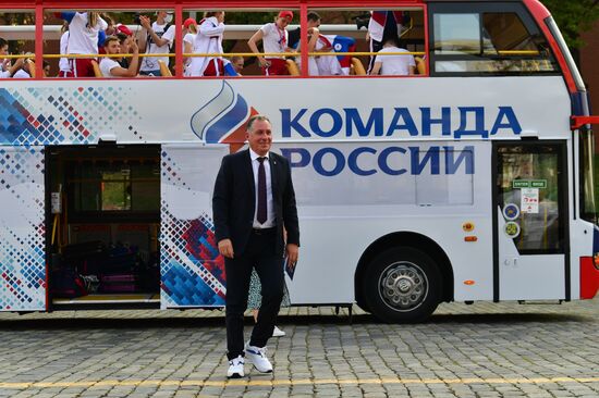 Торжественная встреча олимпийцев на Красной площади