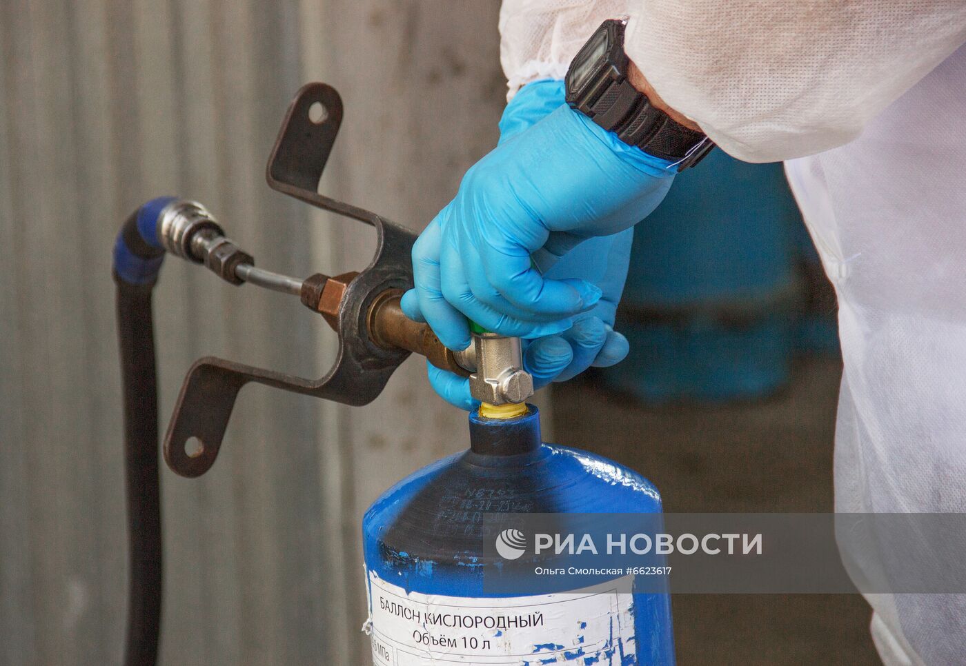 Прорыв трубы с кислородом в больнице в Северной Осетии Прорыв трубы с кислородом в больнице в Северной Осетии