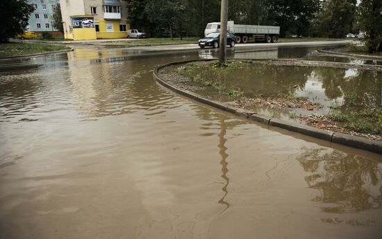 Потоп из-за ливней в Вологде