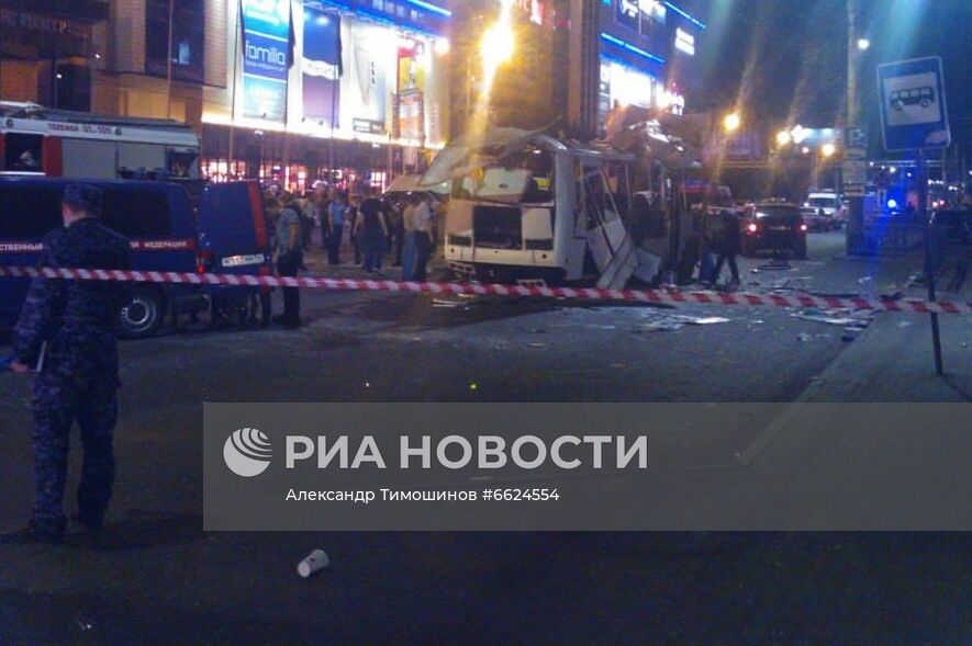Взрыв в автобусе в Воронеже