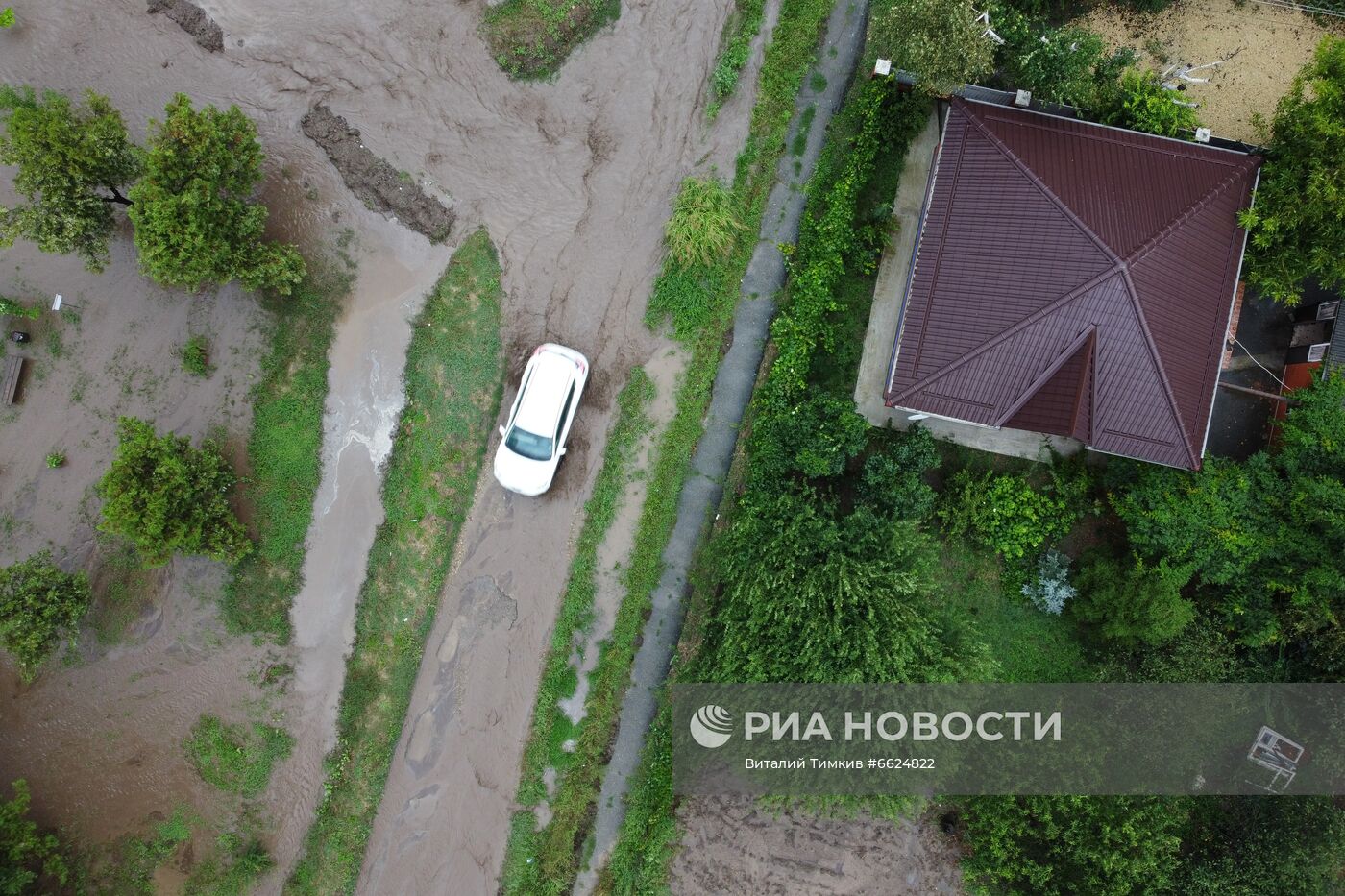 Подтопления в Краснодарском крае из-за обильных осадков