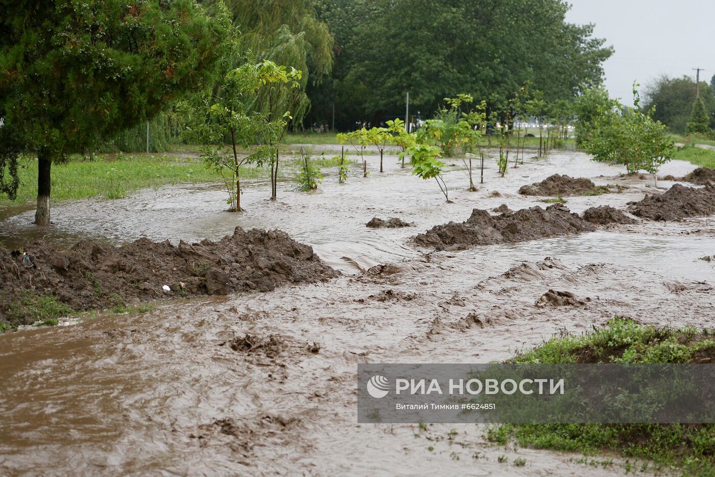 Подтопления в Краснодарском крае из-за обильных осадков