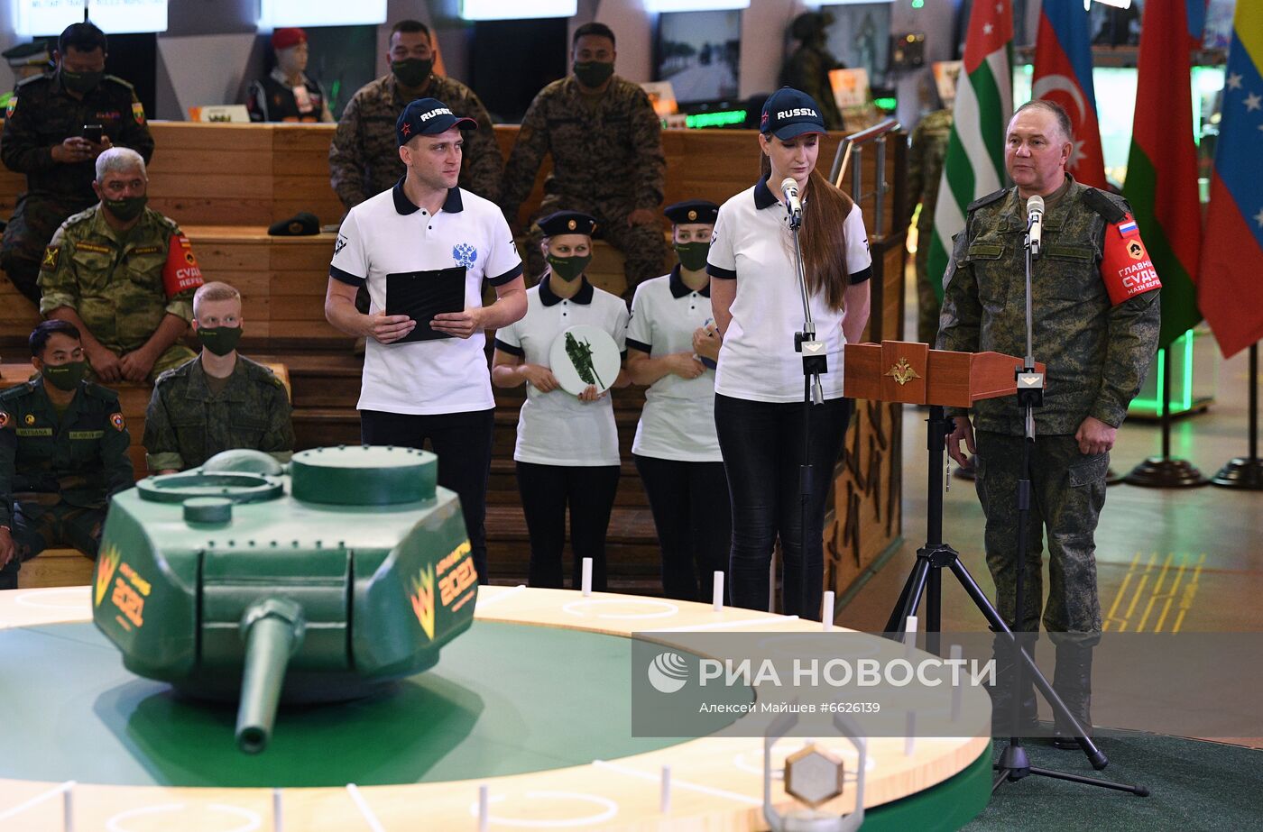 Жеребьевка команд участниц конкурсов армейских международных игр "Танковый биатлон" и "Меридиан"