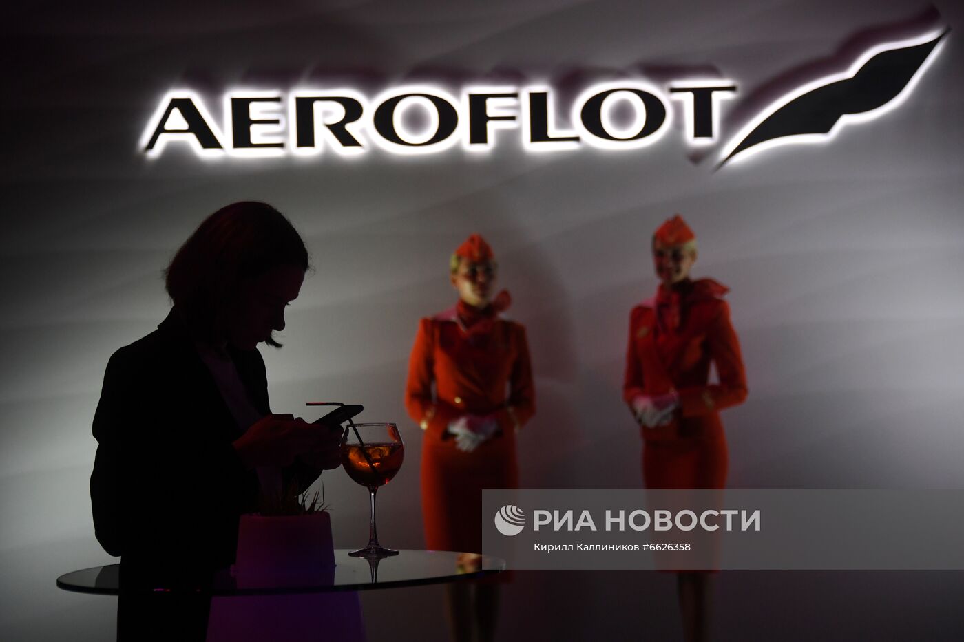 Презентация нового салона Boeing 777 Аэрофлота в аэропорту Шереметьево