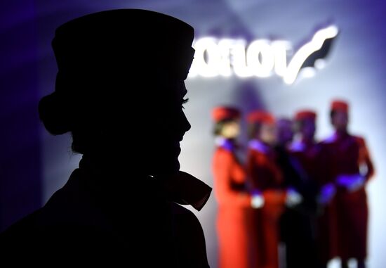 Презентация нового салона Boeing 777 Аэрофлота в аэропорту Шереметьево