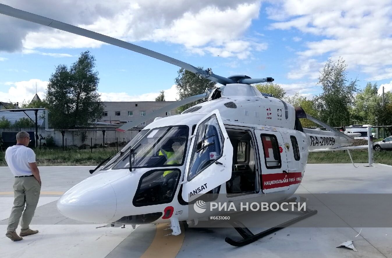 Жесткая посадка вертолета санавиации в Иванове