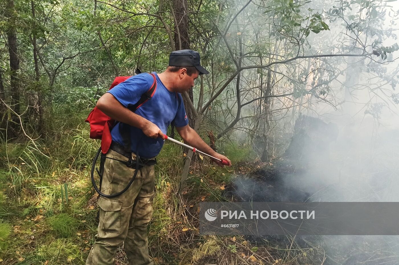 Пожар у федеральной трассы Екатеринбург - Пермь