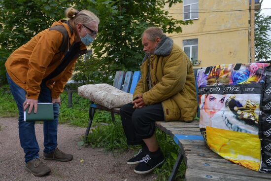 Работа благотворительного проекта "Социальный Патруль" в Санкт-Петербурге