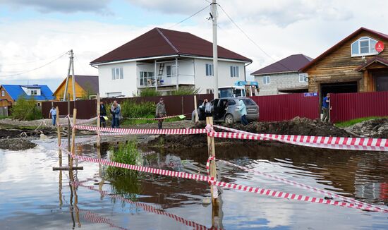 Повышение до критической отметки уровня воды в реке Иркут