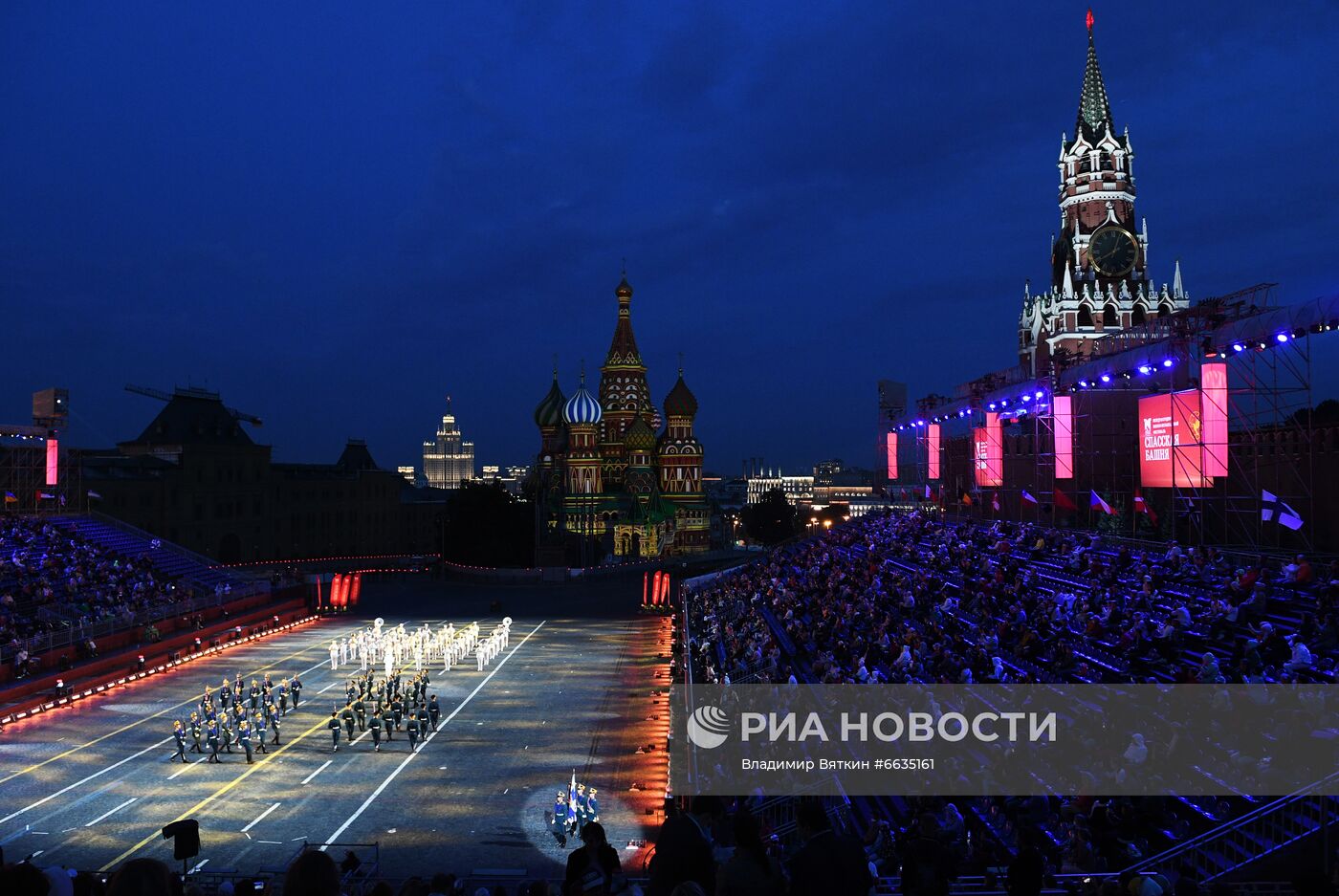 Церемония открытия XIV Международного военно-музыкального фестиваля "Спасская башня"  2021