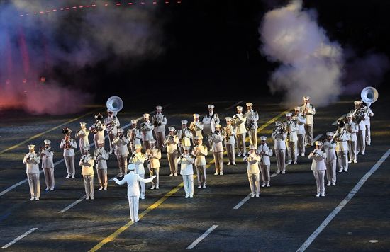 Церемония открытия XIV Международного военно-музыкального фестиваля "Спасская башня"  2021