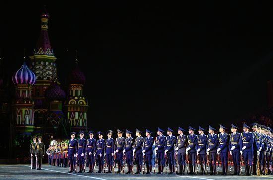 Церемония открытия XIV Международного военно-музыкального фестиваля "Спасская башня"  2021