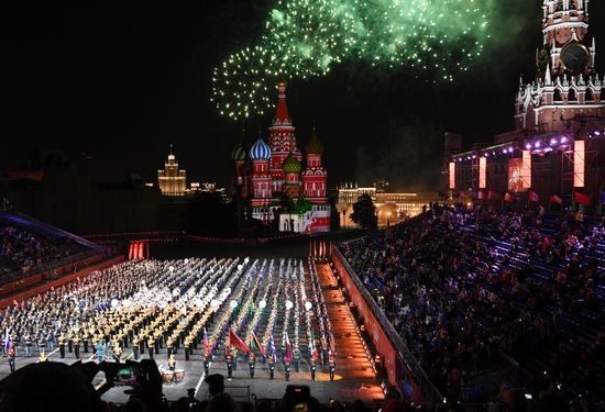 Церемония открытия XIV Международного военно-музыкального фестиваля "Спасская башня"  2021