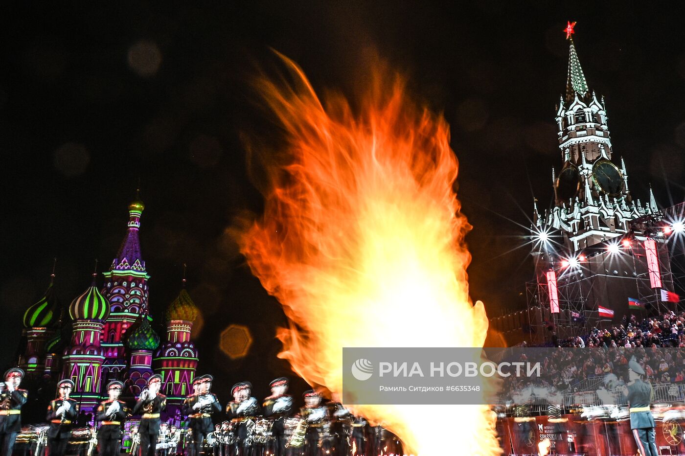 Церемония открытия XIV Международного военно-музыкального фестиваля "Спасская башня"  2021