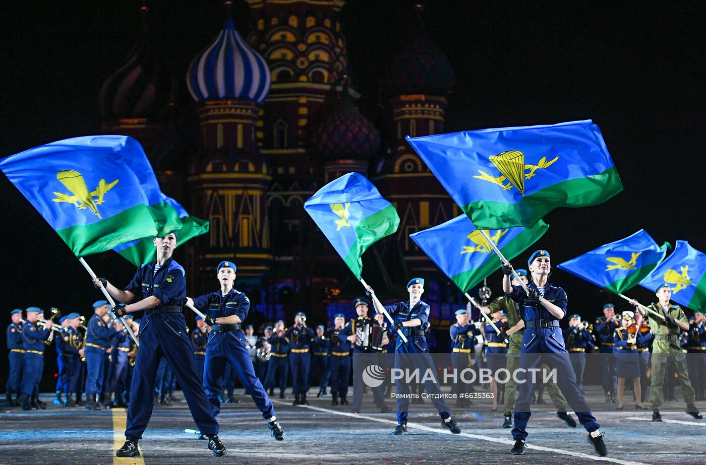 Церемония открытия XIV Международного военно-музыкального фестиваля "Спасская башня"  2021