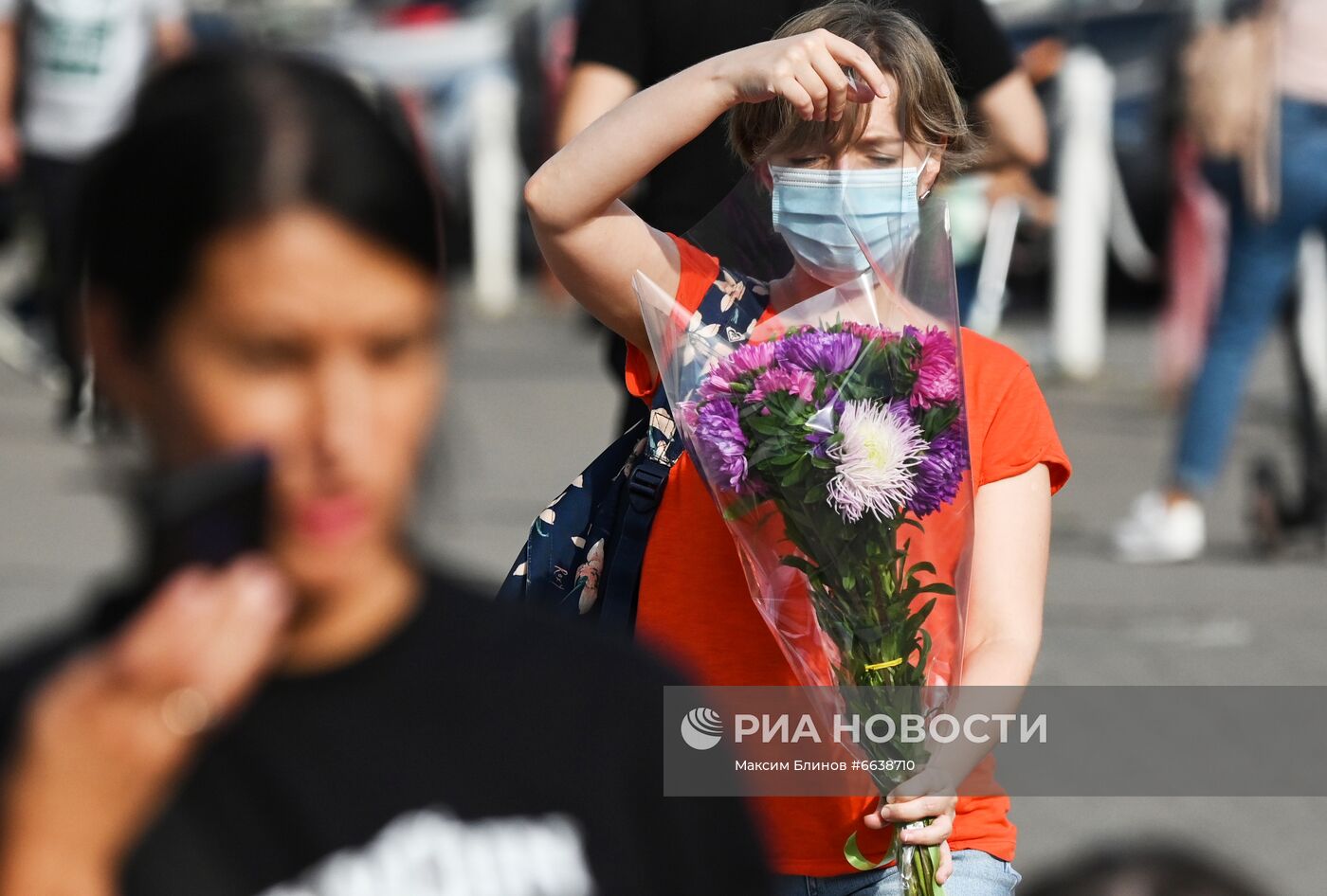 Продажа цветов накануне 1 сентября в Москве