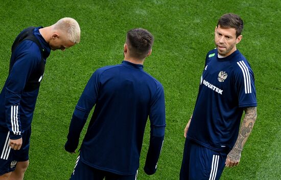 Футбол. Тренировка сборной России