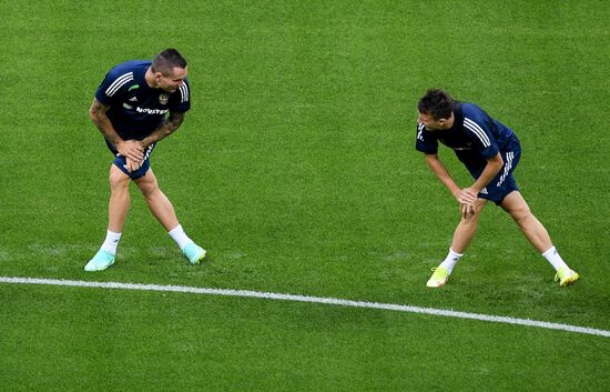 Футбол. Тренировка сборной России