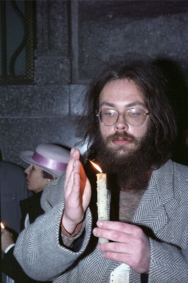 Митинг памяти правозащитного общества "Мемориал"