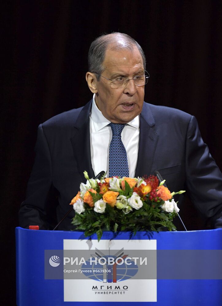 Выступление главы МИД РФ С. Лаврова в МГИМО