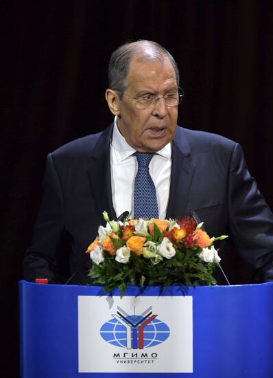 Выступление главы МИД РФ С. Лаврова в  МГИМО