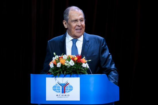 Выступление главы МИД РФ С. Лаврова в  МГИМО