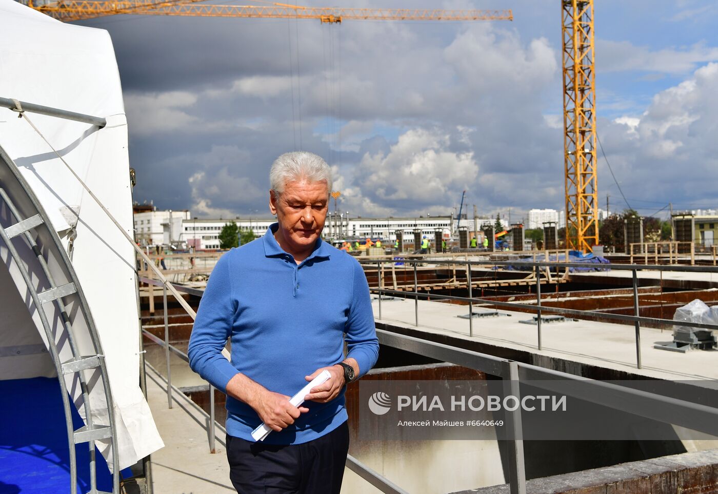 Мэр Москвы С. Собянин осмотрел Курьяновские очистные сооружения