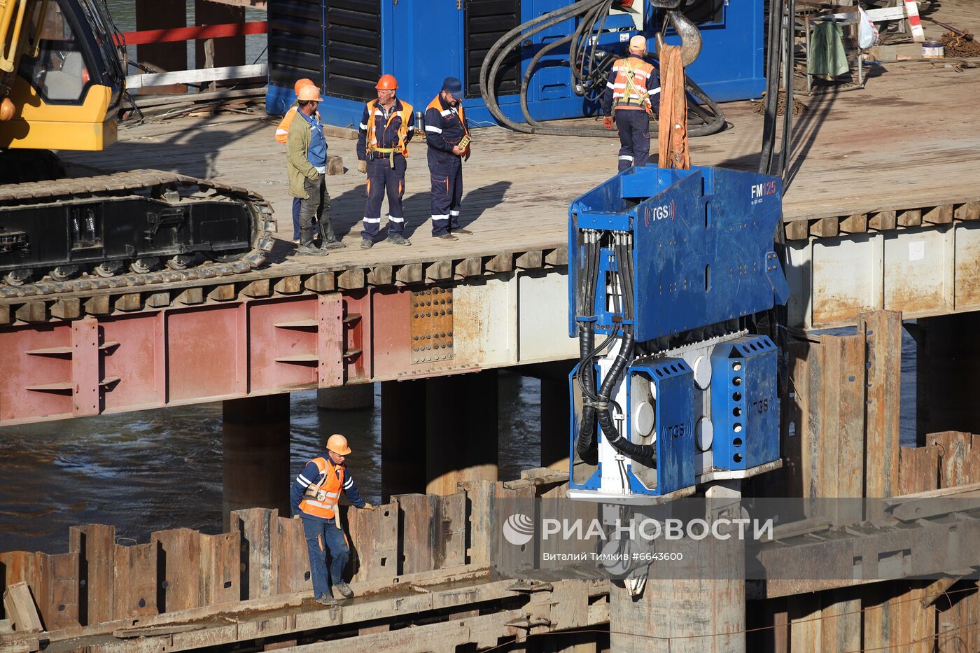 Строительство Яблоновского моста в Краснодаре